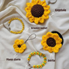 Hand crafted Crochet flower keychain