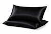 Kinzip Threads Satin Pillow Cover – Black | 70 × 50 cm
