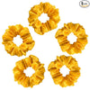 Kinzip Threads Satin Scrunchies for Women & Girls | Pack of 5
